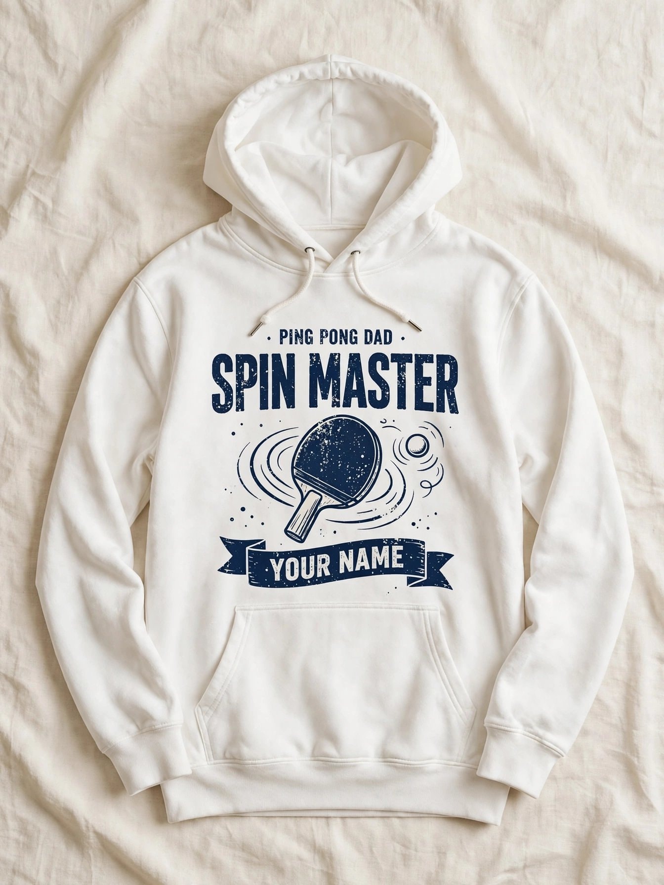 Ping Pong Dad Hoodie – Funny Spin Serve Pullover, Personalized